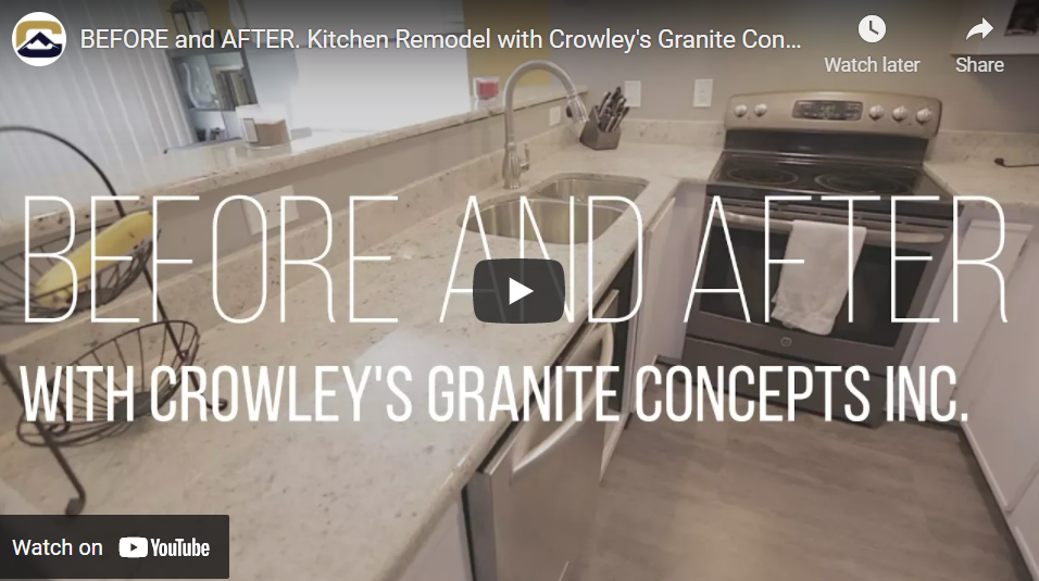 Before and After. Kitchen Remodel with Crowley's Granite Concepts Inc.