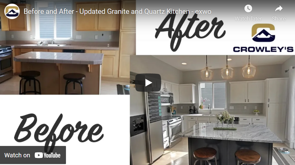 Before and After - Updated Granite and Quartz Kitchen